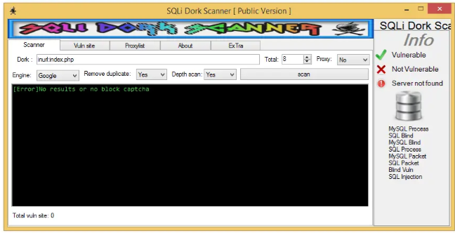 SQLi-Dork-Scanner-with-Dork-list-2025.png